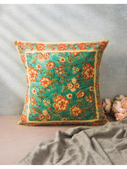 Fabindia - Green Nikunj Printed Cotton Cushion Cover (50 x 50 Inches)