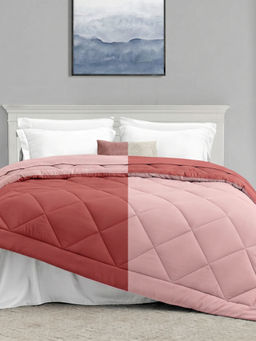 Haus & Kinder - Peach Comfy Flip Solid Reversible Comforter (Single)