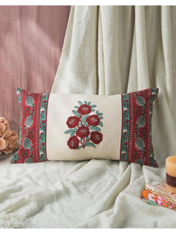Fabindia - White Tarang Printed Cotton Cushion Cover (30 x 50 Inches)
