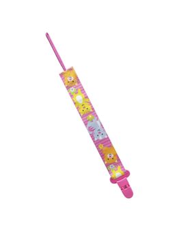Hopop - Pacifier Teether Belt Clip Colourful Pacifier Holder For Baby Pink Cat (0-3 Months)