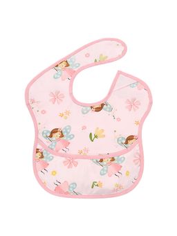 Hopop - Waterproof Baby Bib with Crumb Catcher Pocket Lightweight & Easy to Clean Fairy (0-3 Months)