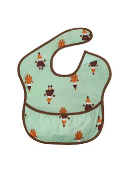 Hopop - Waterproof Baby Bib with Crumb Catcher Pocket Lightweight & Easy to Clean Joker (0-3 Months)
