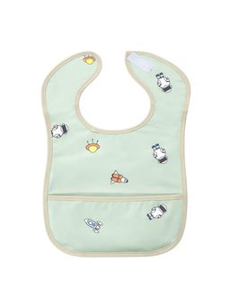 Hopop - Waterproof Baby Bib with Crumb Catcher Pocket Lightweight & Easy to Clean SPACE (0-3 Months)