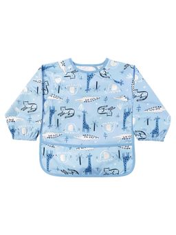 Hopop - Waterproof Baby Bib with Crumb Catcher Pocket Lightweight & Easy to Clean JUNGLE (0-3 Months)