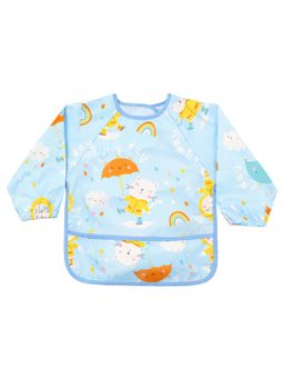 Hopop - Waterproof Baby Bib with Crumb Catcher Pocket Lightweight & Easy to Clean RAINBOW (0-3 Months)