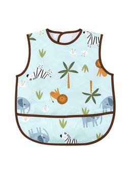 Hopop - Waterproof Baby Bib with Crumb Catcher Pocket Lightweight & Easy to Clean ANIMALS (0-3 Months)