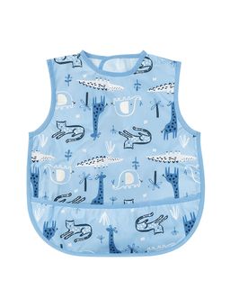 Hopop - Waterproof Baby Bib with Crumb Catcher Pocket Lightweight & Easy to Clean JUNGLE (0-3 Months)