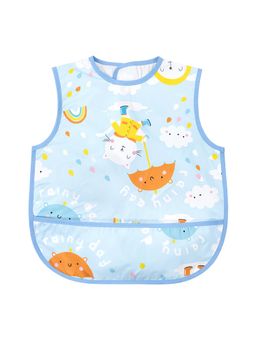 Hopop - Waterproof Baby Bib with Crumb Catcher Pocket Lightweight & Easy to Clean RAINBOW (0-3 Months)