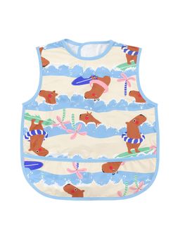 Hopop - Waterproof Baby Bib with Crumb Catcher Pocket Lightweight & Easy to Clean SEA (0-3 Months)
