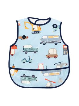 Hopop - Waterproof Baby Bib with Crumb Catcher Pocket Easy to Clean TRANSPORT (0-3 Months)