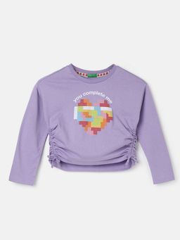 United Colors of Benetton - Girls Regular Fit Round Neck Printed Tops