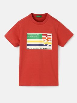 United Colors of Benetton - Boys Regular Fit Crew Neck Solid T-Shirts