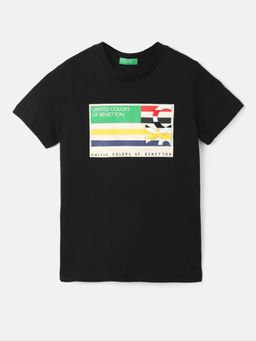 United Colors of Benetton - Boys Regular Fit Crew Neck Solid T-Shirts