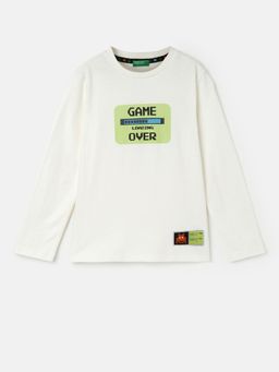 United Colors of Benetton - Boys Regular Fit Crew Neck Printed T-Shirts