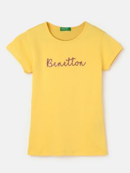 United Colors of Benetton - Girls Regular Fit Round Neck Printed T-Shirts