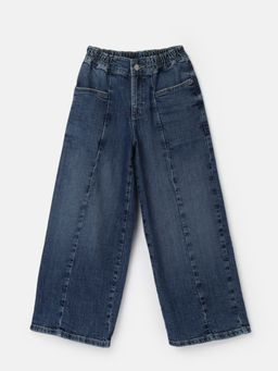 United Colors of Benetton - Girls Solid Wide Leg Jeans