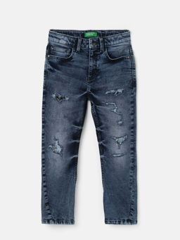 United Colors of Benetton - Boys Patterned Carrot Fit Jeans