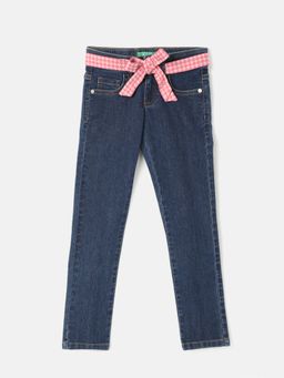 United Colors of Benetton - Girls Solid Slim Fit Jeans (Set of 2)
