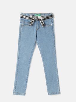 United Colors of Benetton - Girls Solid Slim Fit Jeans (Set of 2)