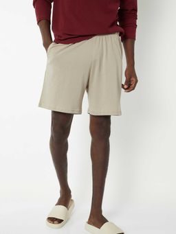 max - Yellow Solid Cotton Blend Regular Shorts