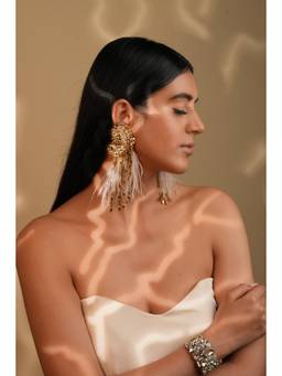 Bijoux by Priya Chandna - Gold Crystal Cluster Bracelet