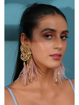 Bijoux by Priya Chandna - Butterfly Peach Drops Earrings