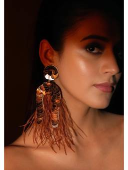 Bijoux by Priya Chandna - Bronze Feather Swirl