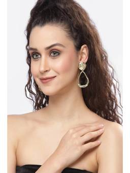 Bijoux by Priya Chandna - Gold Hammered Metal Dangler Earrings