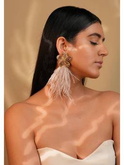 Bijoux by Priya Chandna - Gold Daisy Drops Earrings
