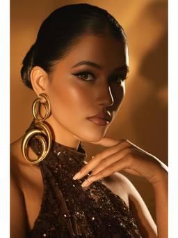 Bijoux by Priya Chandna - Gold Mirage Linked Drops Earrings