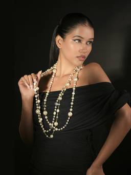 Bijoux by Priya Chandna - Ivory Layered Pearl Necklace