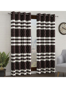 Story@Home - Black Door Curtain-7 Feet (Pack of 2)