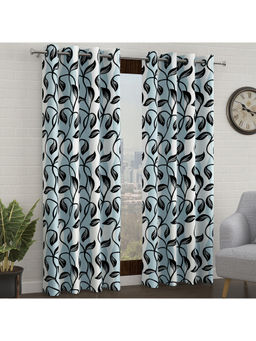 Story@Home - Blue Door Curtain-7 Feet (Pack of 2)