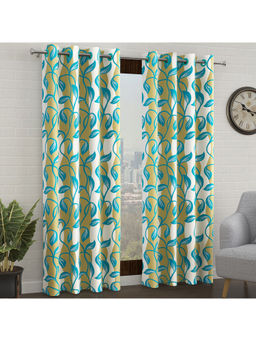 Story@Home - Green Door Curtain-7 Feet (Pack of 2)