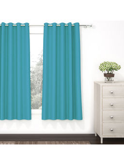 Story@Home - Blackout Ocean Blue Solid 1 Pc 5 Feet Window Curtain