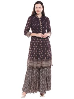 Soup by Sougat Paul - Black Women Kurta with Sharara