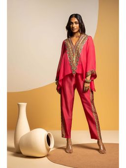 Soup by Sougat Paul - Pink Women Top with Pant