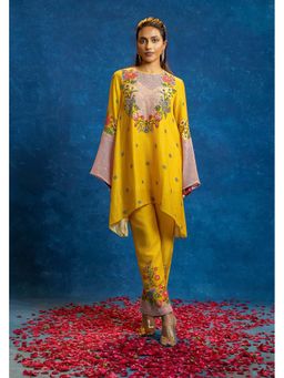 Soup by Sougat Paul - Yellow Women Kurti with Pant