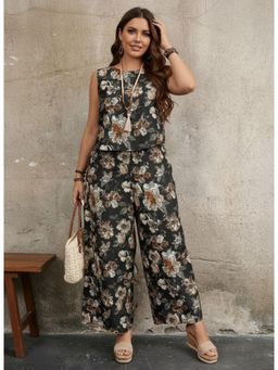 PIMU - Women Printed Night Suit Black