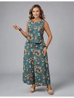 PIMU - Women Printed Night Suit Blue