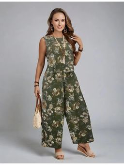 PIMU - Women Printed Night Suit Green