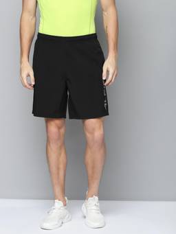 Alcis - Men Black Solid Slim Fit Running Sports Shorts