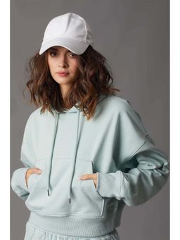 Bonkers Corner - Women Blue Solid Hoodie