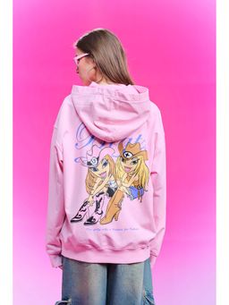 Bonkers Corner - Women Pink Graphic Hoodie