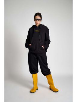 Bonkers Corner - Women Black Solid Hoodie