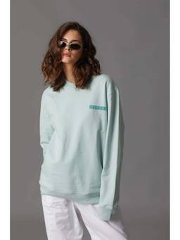 Bonkers Corner - Women Green Graphic Sweatshirt