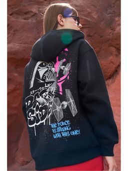 Bonkers Corner - Women Black Graphic Hoodie