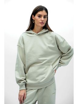 Bonkers Corner - Women Off White Solid Hoodie