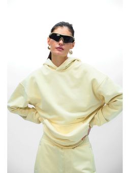 Bonkers Corner - Women Yellow Solid Hoodie
