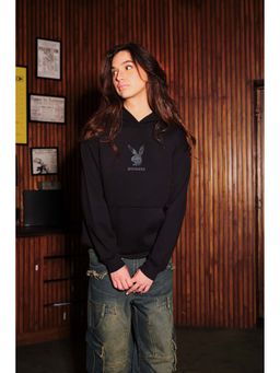 Bonkers Corner - Women Black Solid Hoodie